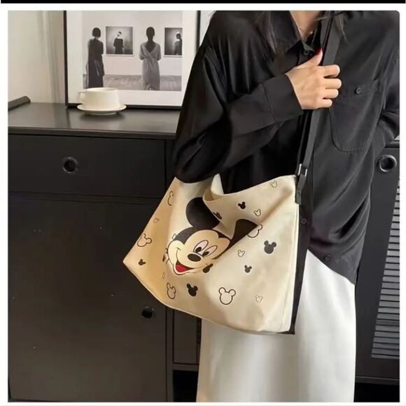 Mickey Mouse Canvas Shoulder Crossbody Bag - Picture 3 of 5
